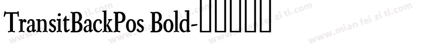 TransitBackPos Bold字体转换